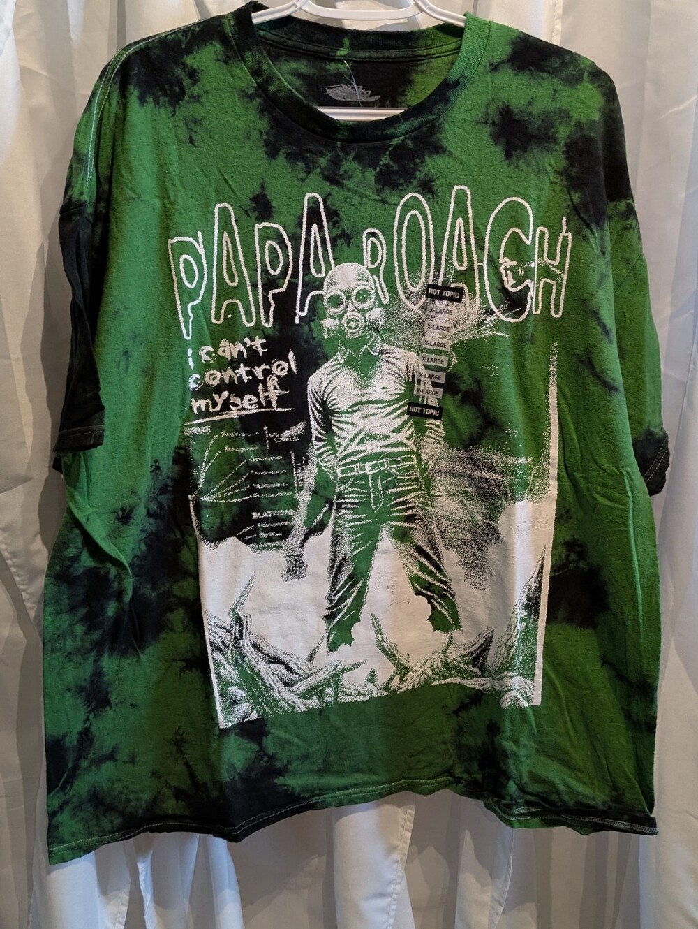 3 Papa Roach Green Tie Dye Leave A Light On Tee XL NWT